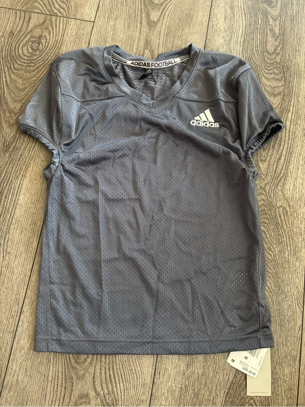 Adidas  Youth Gray football  Mesh practice shirt